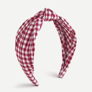 J.Crew Turban knot headband - Red Gingham